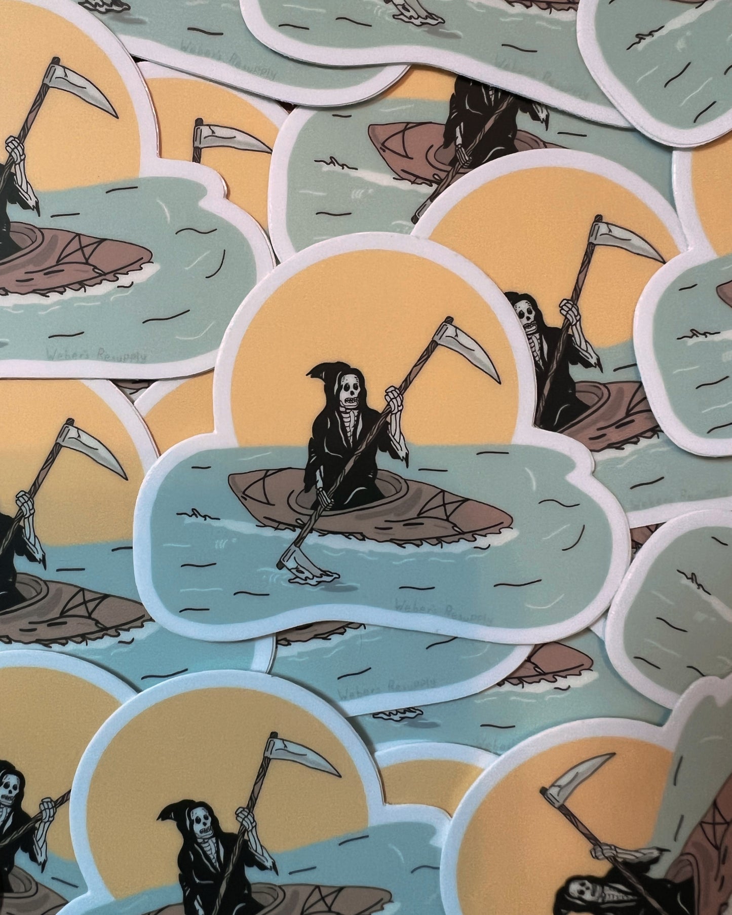 Kayak the River Styx Sticker