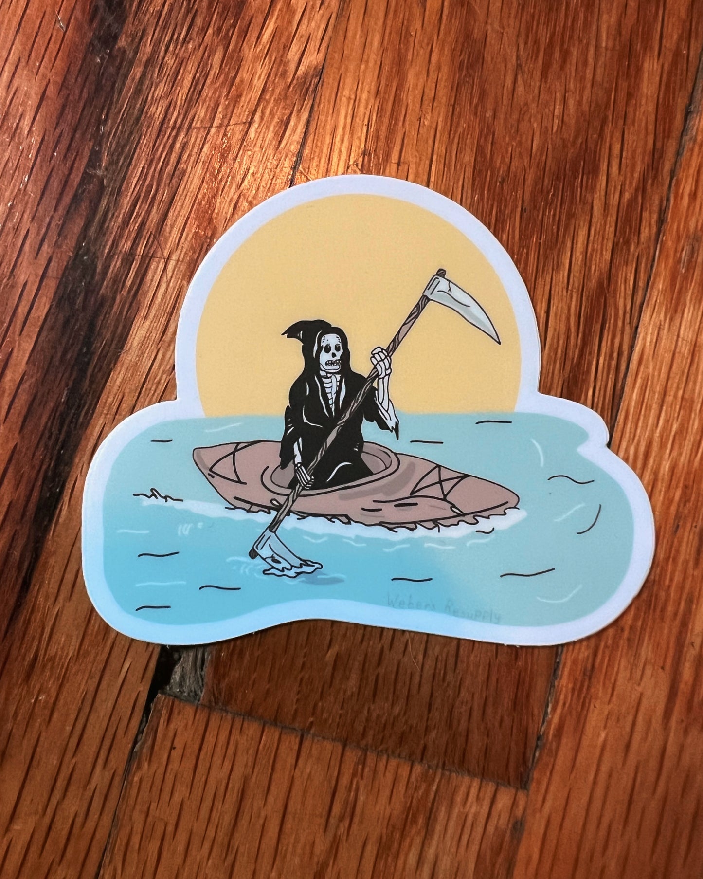 Kayak the River Styx Sticker