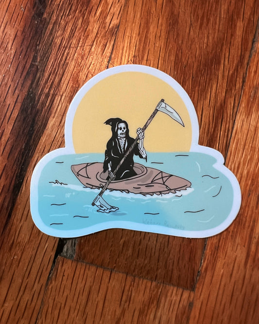 Kayak the River Styx Sticker