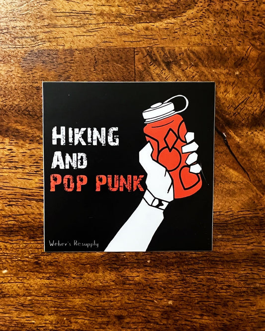 Hiking & Pop Punk Sticker